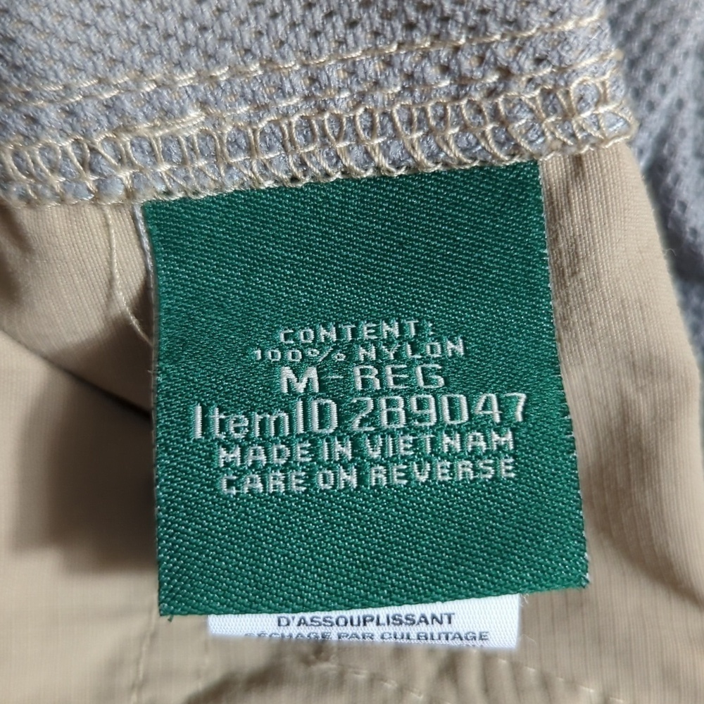 L.L. Bean Men's Cresta Cargo Hiking Shorts Size Med-Reg in Khaki Tan 100% Nylon - Picture 7 of 9